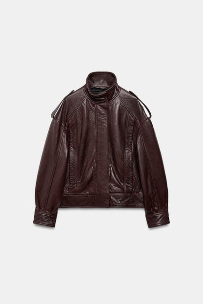 Veste bomber 100 % cuir ZW Collection Édition limitée