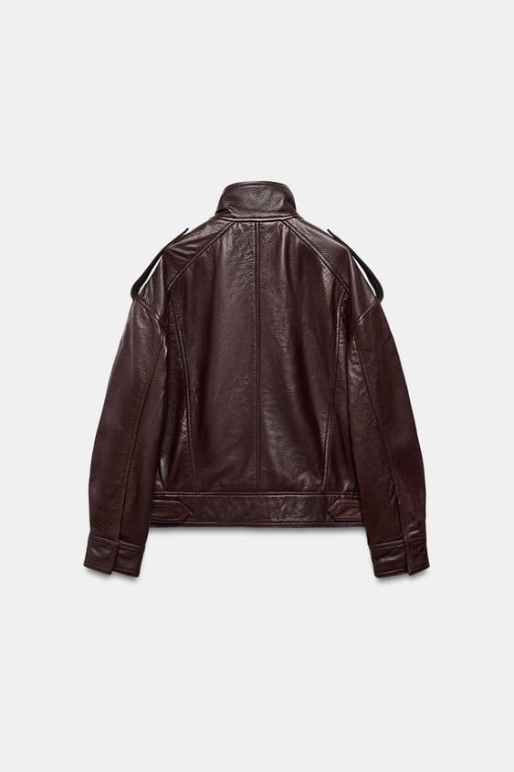 Veste bomber 100 % cuir ZW Collection Édition limitée