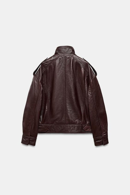 Veste bomber 100 % cuir ZW Collection Édition limitée