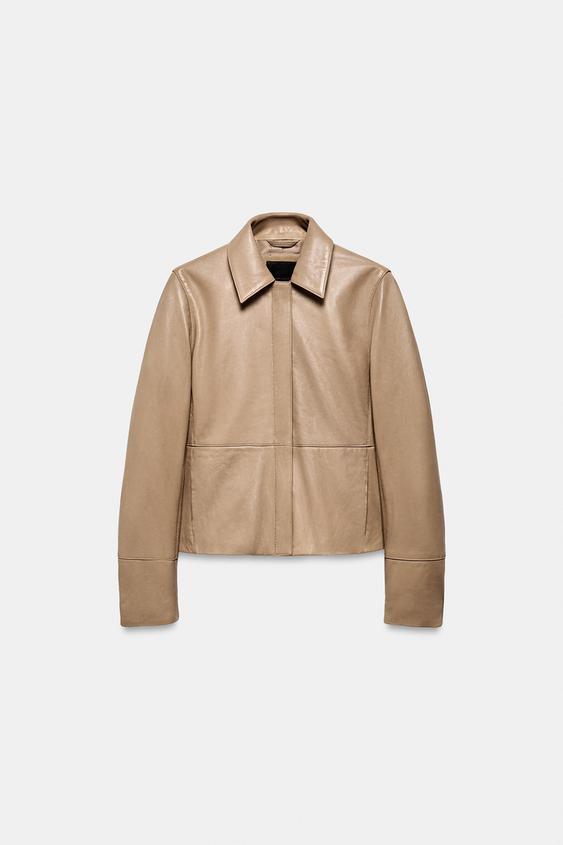 Blazer cintré 100 % cuir