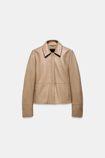 Blazer cintré 100 % cuir