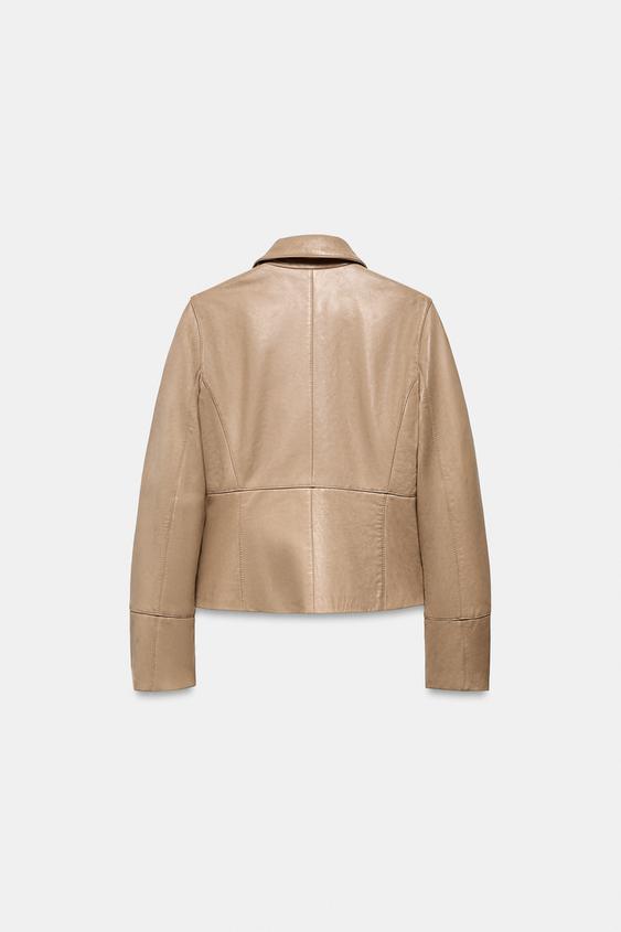 Blazer cintré 100 % cuir
