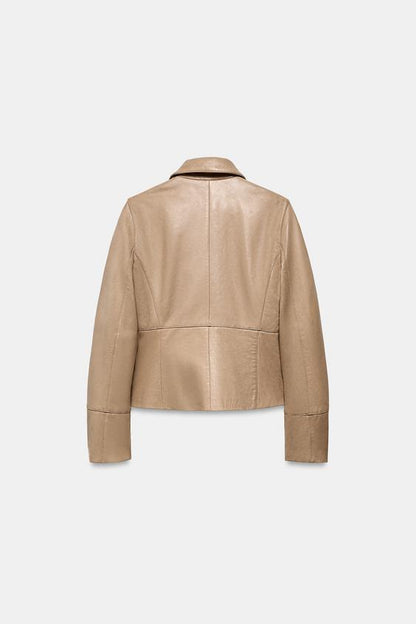 Blazer cintré 100 % cuir