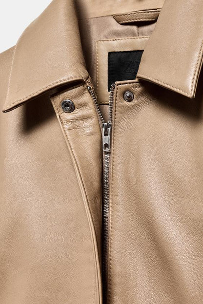Blazer cintré 100 % cuir