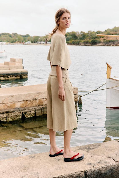 Pull en maille avec ceinture