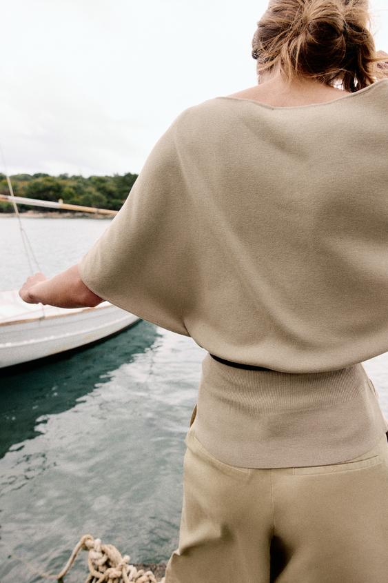Pull en maille avec ceinture