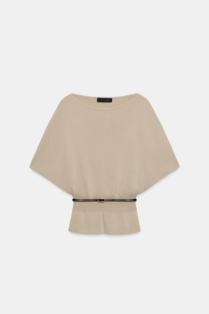 Pull en maille avec ceinture