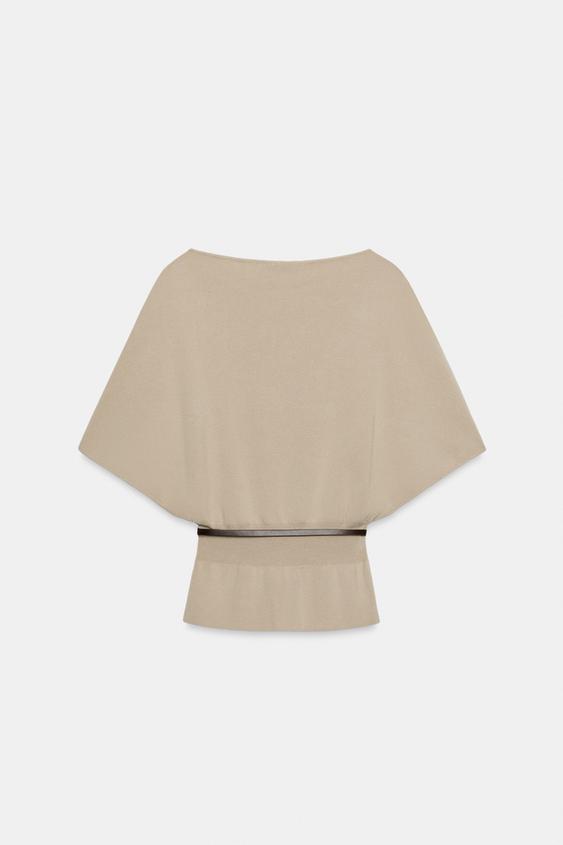 Pull en maille avec ceinture