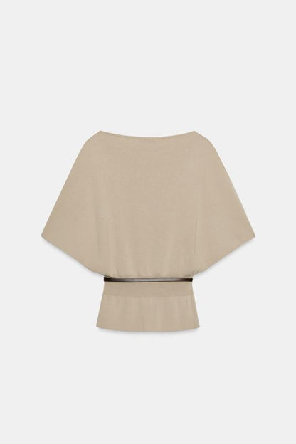 Pull en maille avec ceinture
