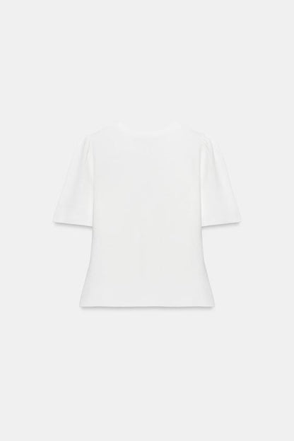 Veste en maille à manches courtes