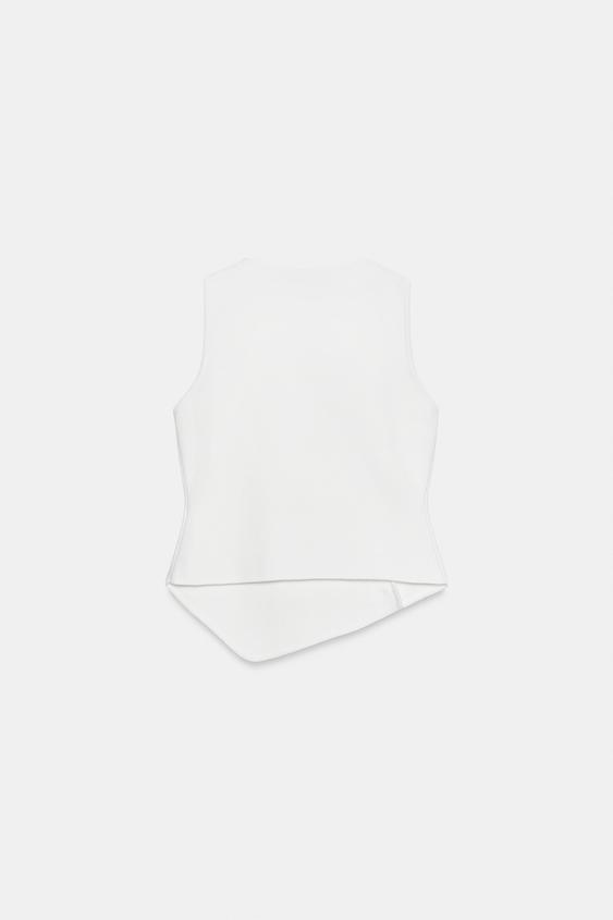 Top en maille à fermeture asymétrique
