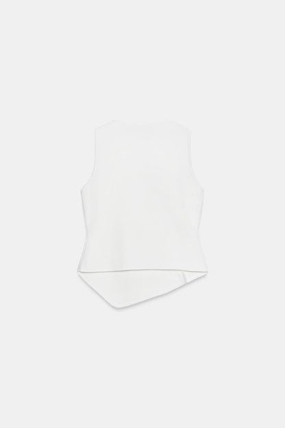 Top en maille à fermeture asymétrique