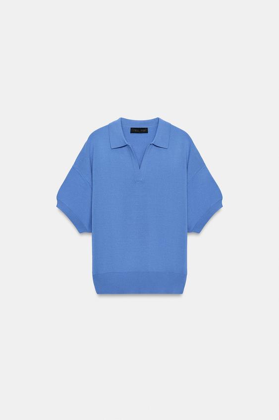 Polo en maille à manches courtes
