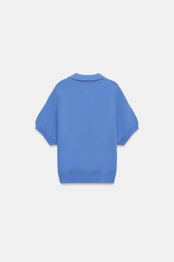 Polo en maille à manches courtes
