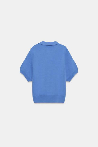 Polo en maille à manches courtes