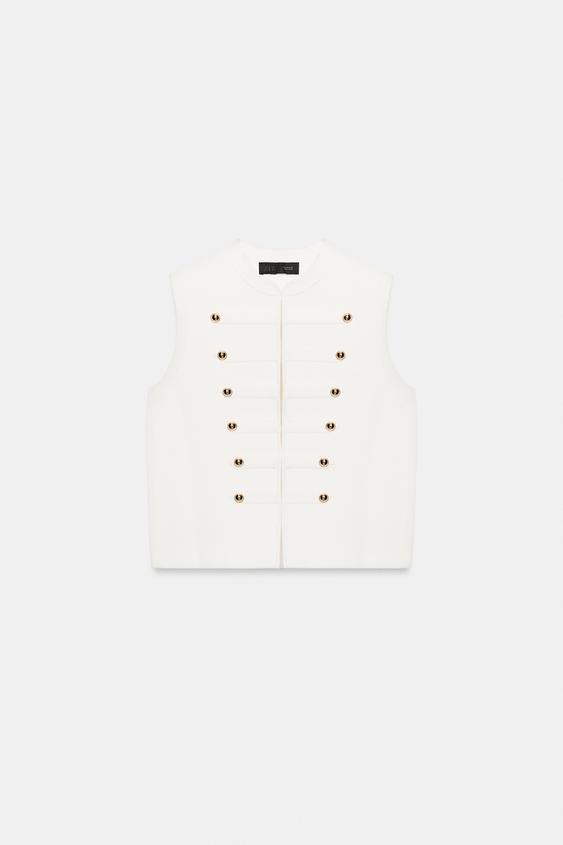 Top façon gilet à boutons