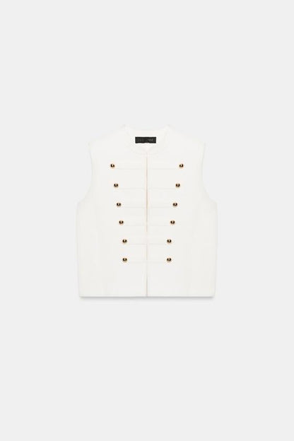 Top façon gilet à boutons