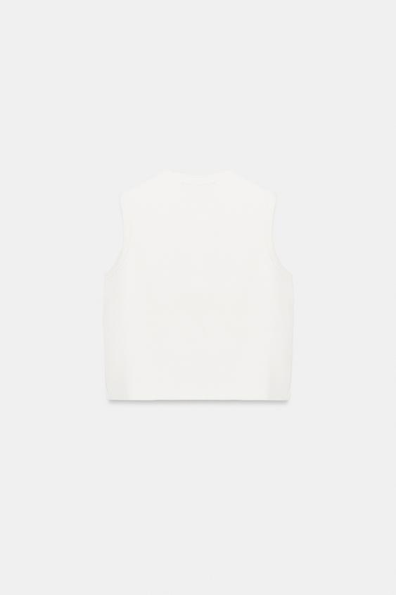 Top façon gilet à boutons