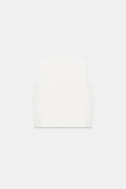 Top façon gilet à boutons