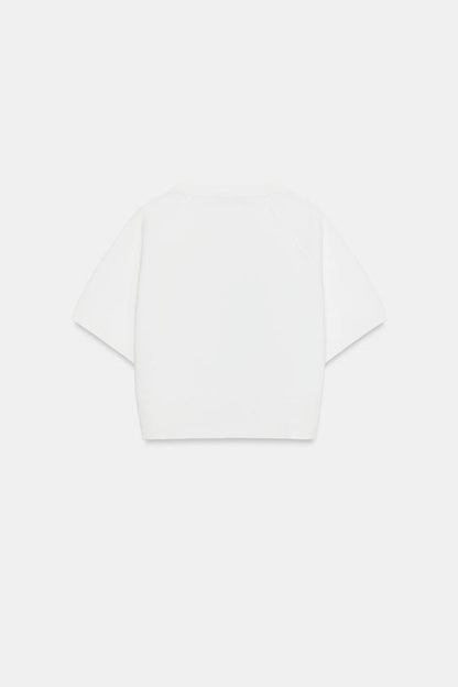 Veste courte en maille à fermeture zippée