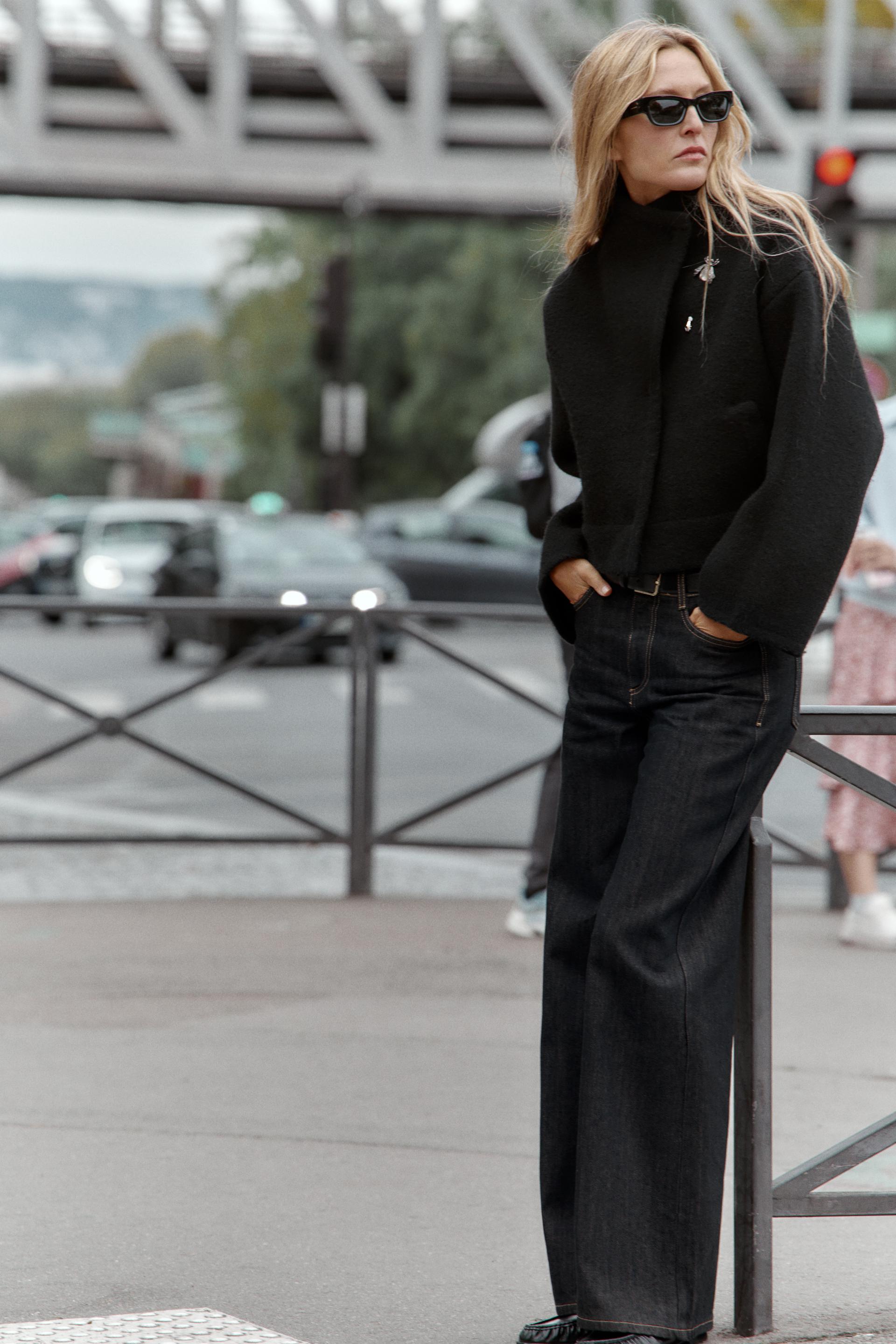 Veste bomber croisée en maille