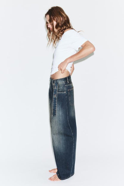 Jean TRF oversize taille mi-haute