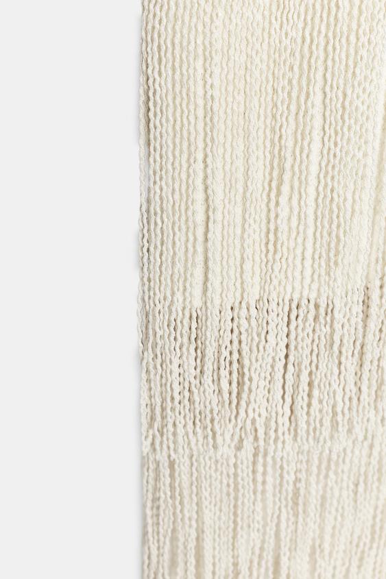 Robe à franges texturée