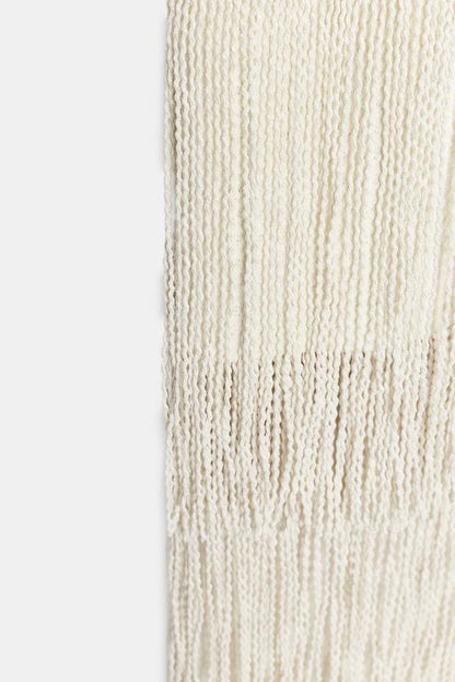 Robe à franges texturée