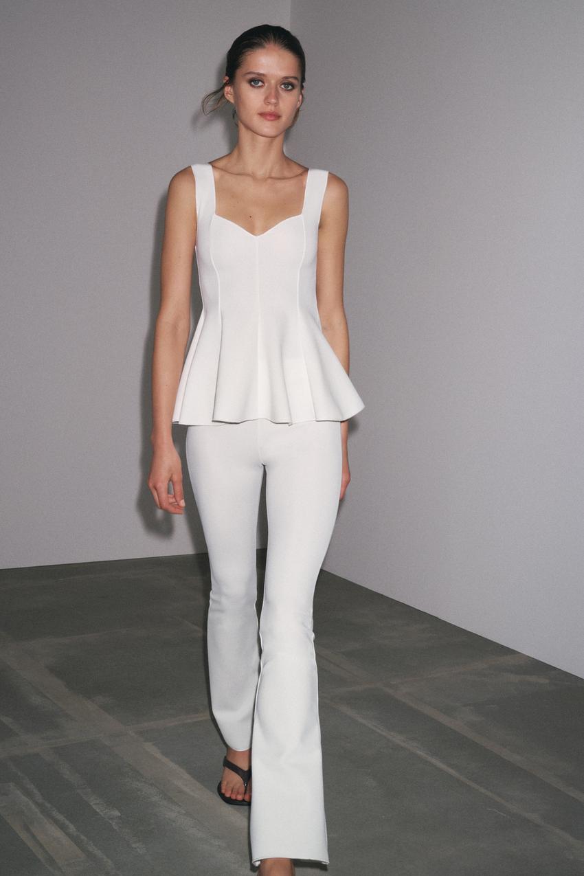 Pantalon coupe évasée extensible