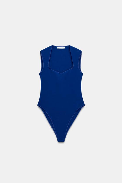 Body décolleté carré extensible