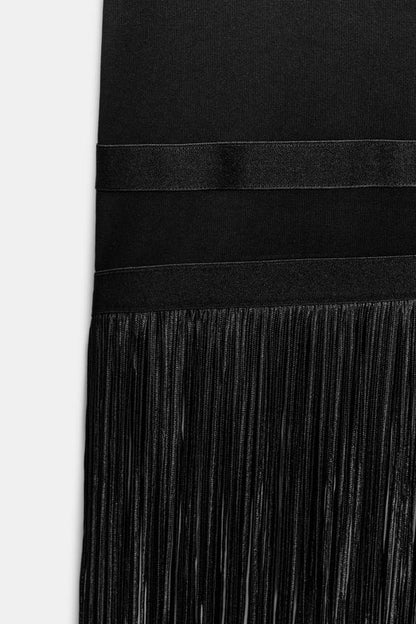 Robe longue à franges