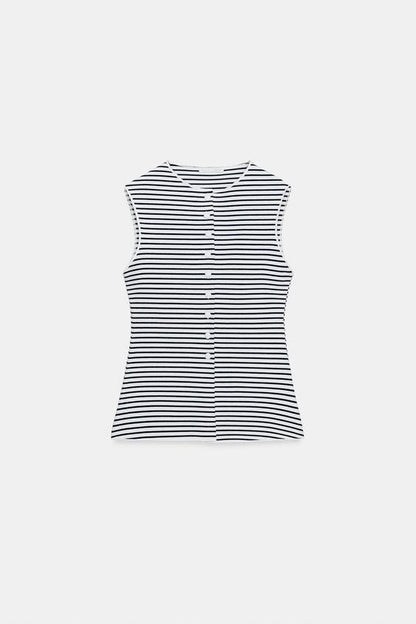 Top façon gilet à boutons
