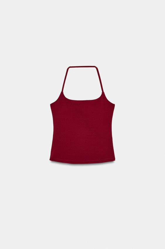 Top dos-nu en maille extensible