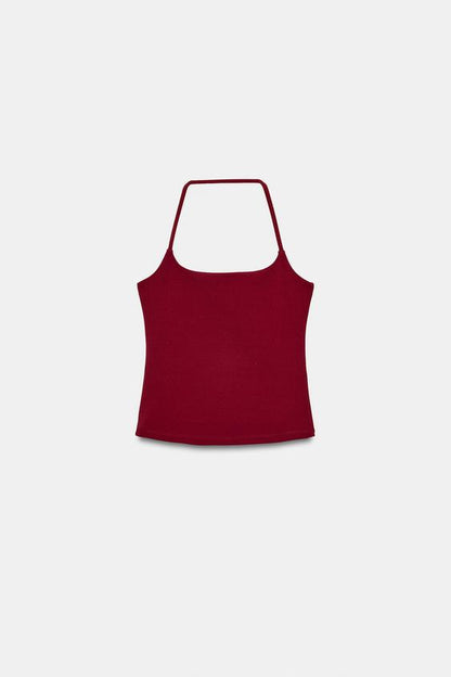 Top dos-nu en maille extensible