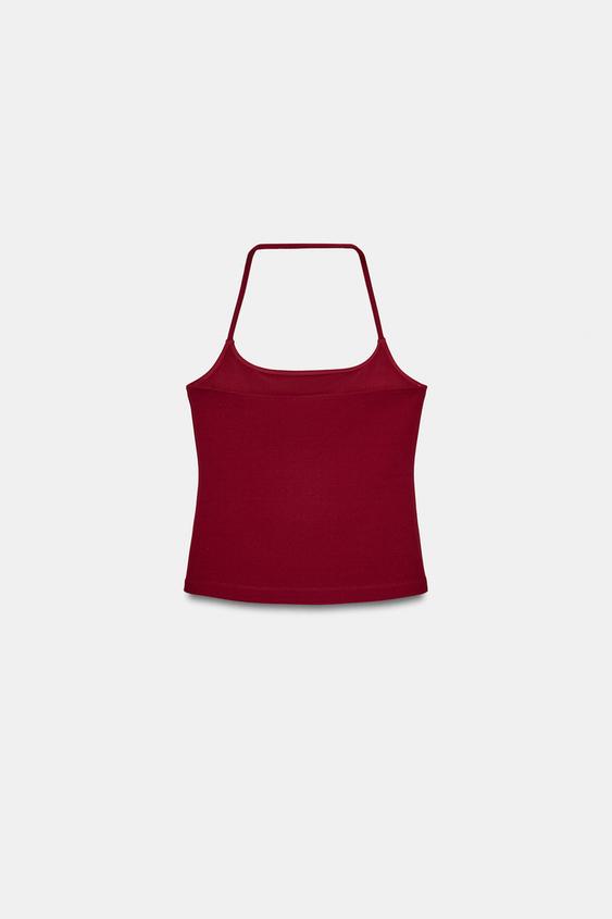 Top dos-nu en maille extensible