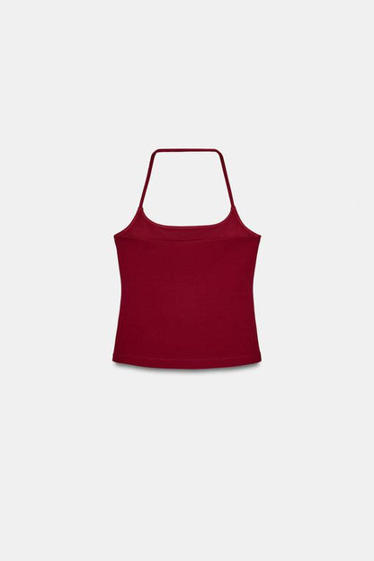 Top dos-nu en maille extensible