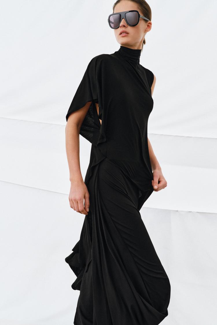 Top asymétrique drapé