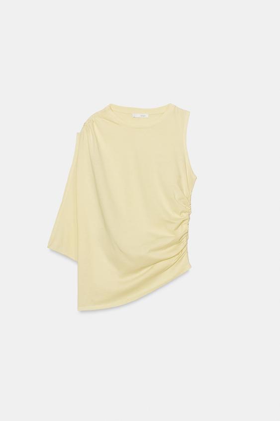 Top asymétrique drapé
