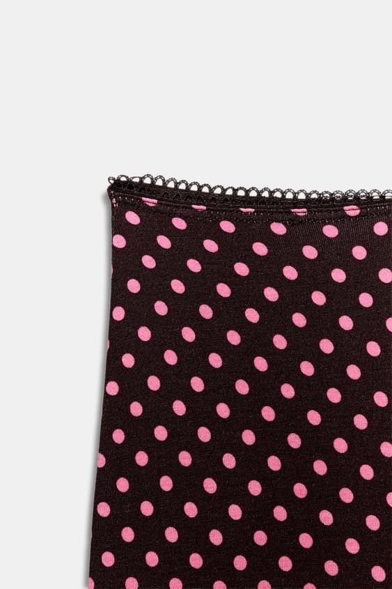 Jupe midi à pois