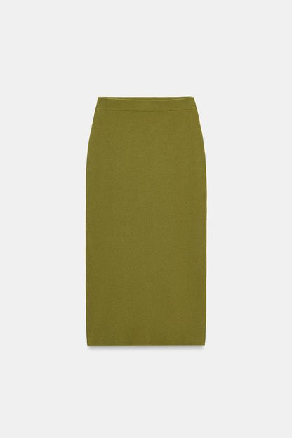 Jupe midi en maille