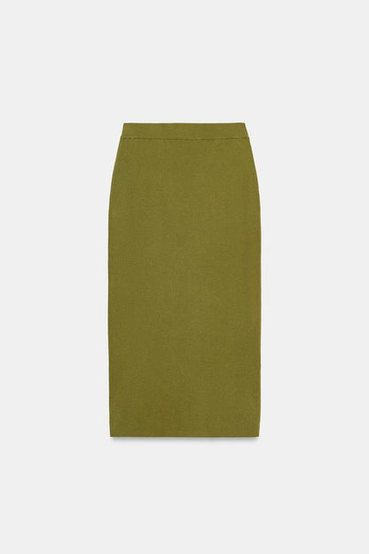 Jupe midi en maille