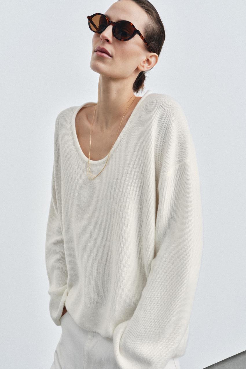 Pull en maille à col rond