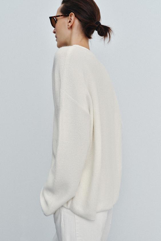Pull en maille à col rond