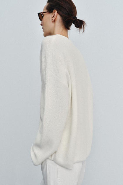 Pull en maille à col rond