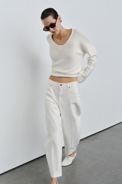 Pull en maille à col rond
