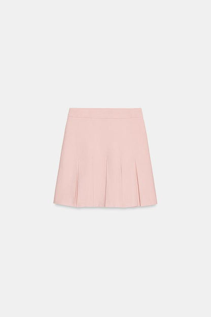 Jupe mini en maille à plis