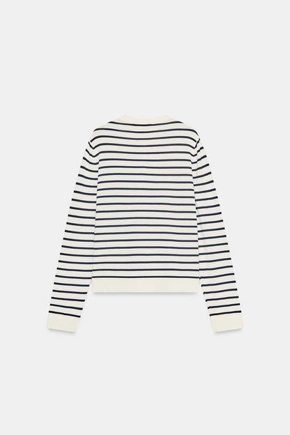 Veste en maille à rayures