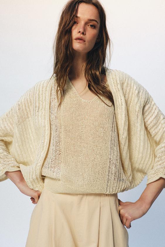 Veste ouverte en maille