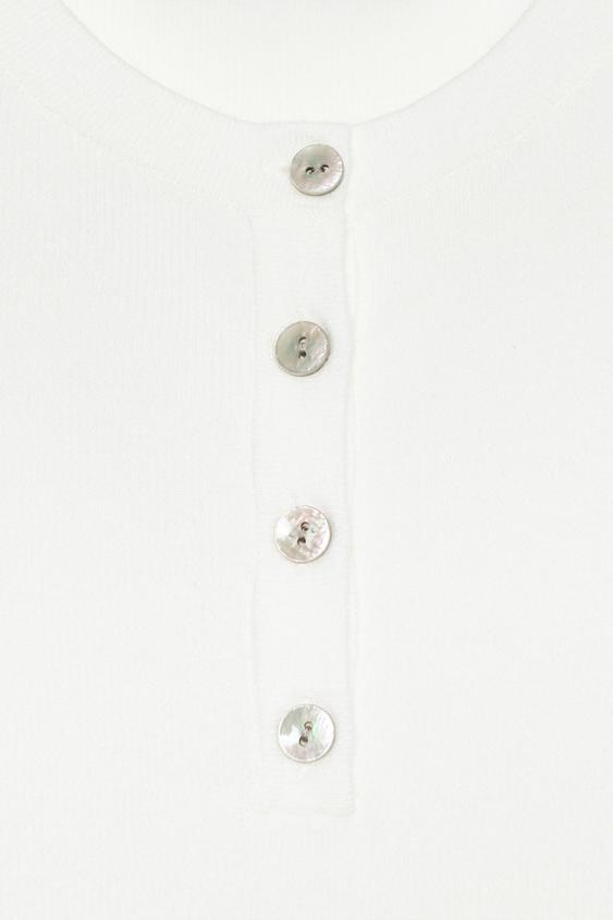 Top en maille à boutons