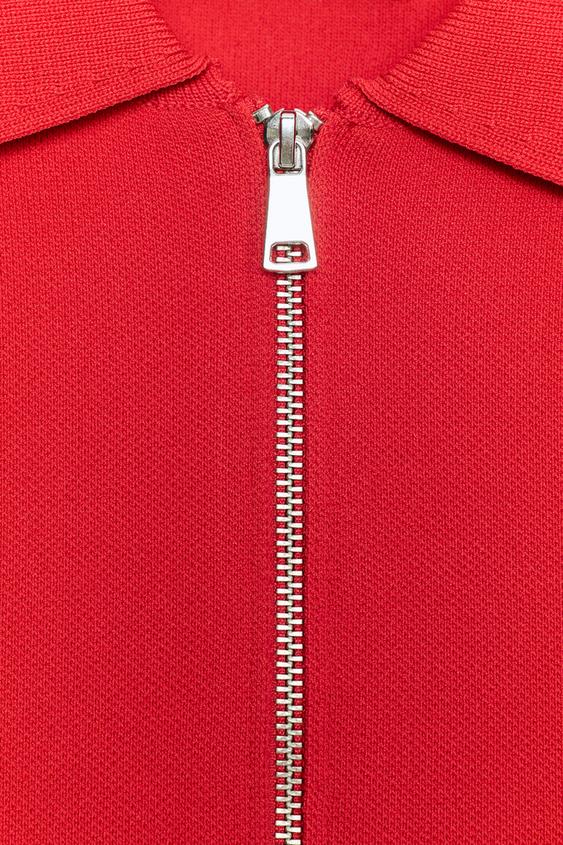 Veste en maille à fermeture zippée